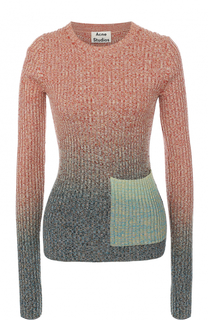 Облегающий пуловер фактурной вязки с круглым вырезом Acne Studios