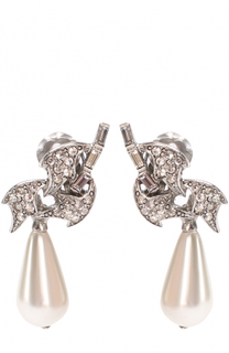Серьги-клипсы с кристаллами Swarovski Oscar de la Renta