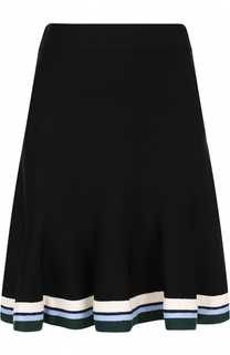 Мини-юбка с контрастной отделкой подола Victoria by Victoria Beckham