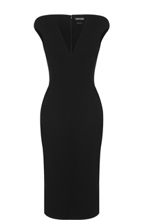 Облегающее платье с V-образным вырезом Tom Ford