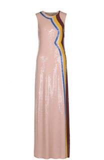 Шелковое платье-макси с пайетками Emilio Pucci
