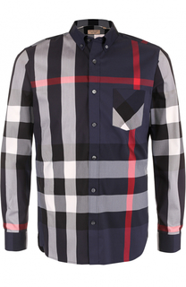 Хлопковая рубашка в клетку Burberry
