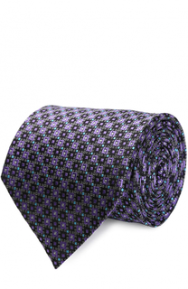 Шелковый галстук с узором Ermenegildo Zegna