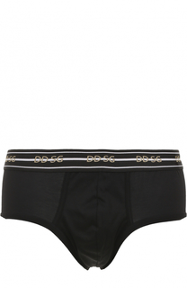 Хлопковые хипсы с широкой резинкой Dolce &amp; Gabbana