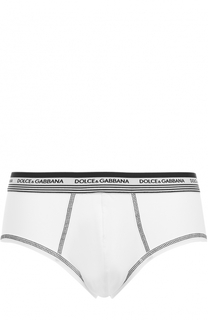 Хлопковые хипсы с широкой резинкой Dolce &amp; Gabbana
