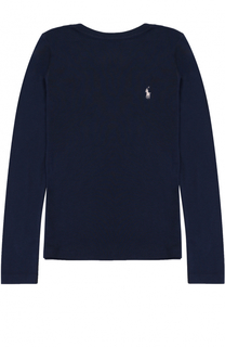 Однотонный лонгслив с логотипом бренда Polo Ralph Lauren