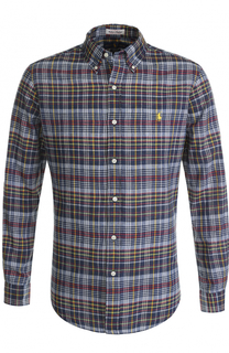 Хлопковая рубашка с воротником button down Polo Ralph Lauren