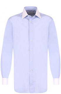 Хлопковая сорочка с воротником кент Brioni