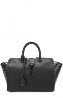 Сумка Monogram Downtown Cabas с отделкой из тисненой кожи Saint Laurent