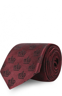 Шелковый галстук с узором Dolce &amp; Gabbana