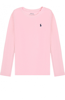 Однотонный лонгслив с логотипом бренда Polo Ralph Lauren