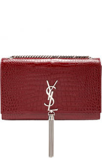 Сумка Monogram с тиснением под крокодила Saint Laurent