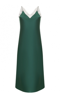 Шелковое платье-комбинация с кружевной отделкой Walk of Shame