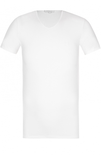 Хлопковая футболка с V-образным вырезом Ermenegildo Zegna