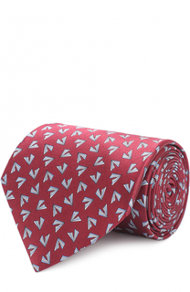 Шелковый галстук с узором Lanvin
