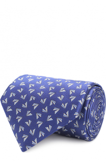 Шелковый галстук с узором Lanvin