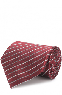 Шелковый галстук в полоску Lanvin