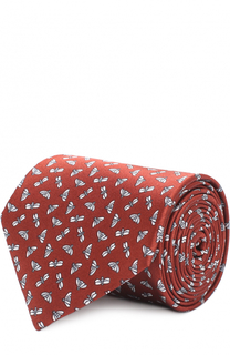 Шелковый галстук с узором Lanvin