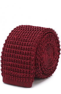 Шелковый вязаный галстук Lanvin