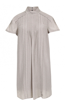 Шелковое мини-платье свободного кроя Burberry