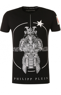 Хлопковая футболка с принтом Philipp Plein
