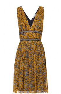 Шелковое приталенное мини-платье с V-образным вырезом Isabel Marant Etoile