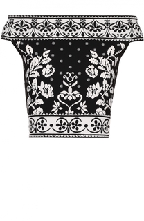 Облегающий топ с открытыми плечами Alexander McQueen