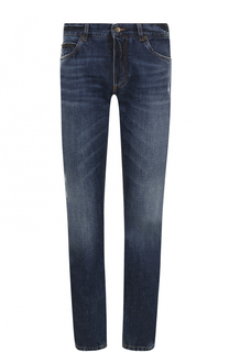 Джинсы прямого кроя с контрастной прострочкой Dolce & Gabbana