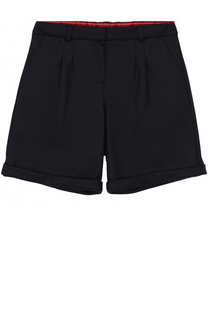 Шерстяные шорты с отворотами и защипами Dolce &amp; Gabbana