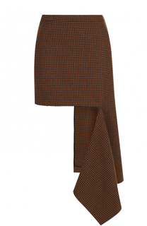 Шерстяная мини-юбка асимметричного кроя Balenciaga