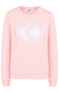 Хлопковый свитшот с декоративной отделкой Kenzo