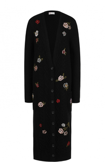 Удлиненный кардиган с V-образным вырезом и вышивкой REDVALENTINO