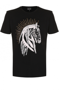 Хлопковая футболка с принтом Just Cavalli