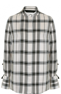 Блуза в клетку с бантами на рукавах 3.1 Phillip Lim