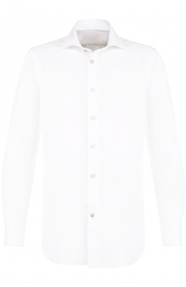 Хлопковая сорочка с воротником кент Kiton