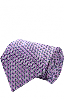 Шелковый галстук с узором Ermenegildo Zegna