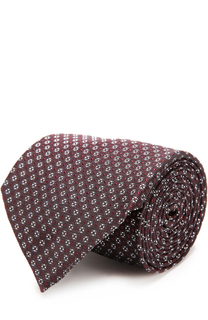 Шелковый галстук с узором Ermenegildo Zegna
