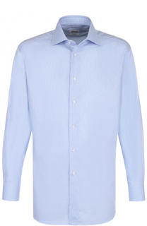 Хлопковая сорочка с итальянским воротником Brioni