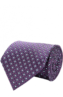 Шелковый галстук с узором Ermenegildo Zegna