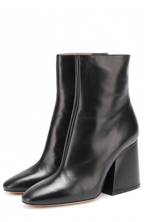 Кожаные ботильоны на массивном каблуке Maison Margiela