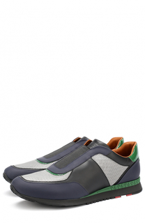 Комбинированные кроссовки без шнуровки Bally