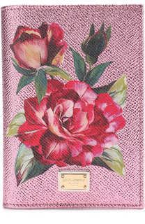 Обложка для документов с цветочным принтом Dolce &amp; Gabbana