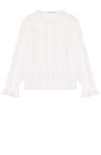 Шелковая блуза с укороченным рукавом Alice + Olivia