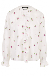 Блуза с цветочным принтом и оборкой Isabel Marant