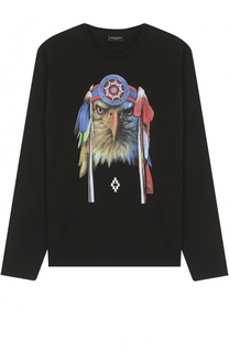 Хлопковый лонгслив с принтом Marcelo Burlon Kids of Milan