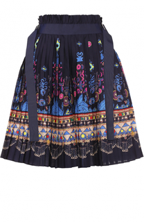 Плиссированная юбка-шорты с принтом Sacai