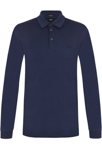 Хлопковое поло с длинными рукавами BOSS