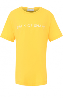 Футболка прямого кроя с логотипом бренда Walk of Shame