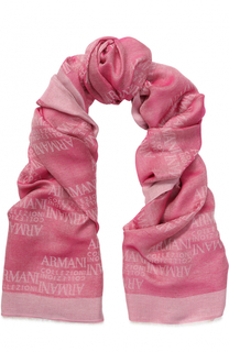 Шарф из смеси вискозы и модала с логотипом бренда Armani Collezioni