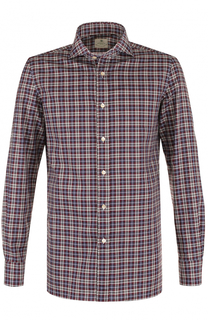 Хлопковая рубашка в клетку Luigi Borrelli